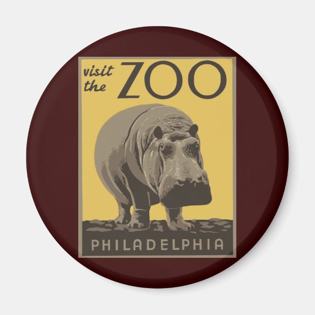 Philadelphia Zoo Magnet (Front)