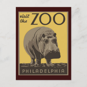 Philadelphia Zoo Postcard