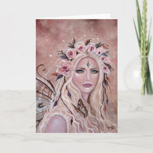 Philantha fairy greeting card by Renee Lavoie