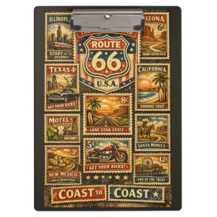 Philatelic Road Trip Route Planner Organiser Clipboard
