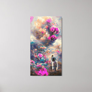 Philatelic surreal floral abstract landscape No. 1 Canvas Print