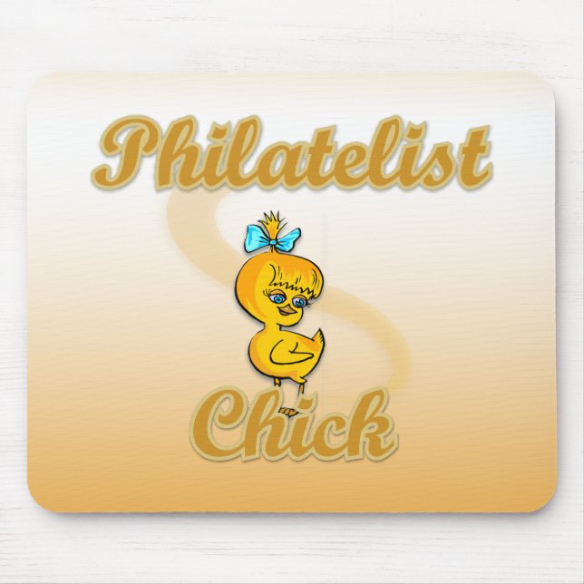 Philatelist Chick Mouse Mat (Front)