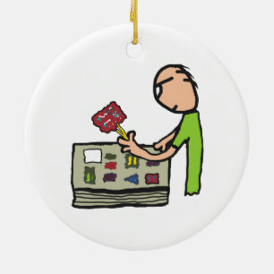 Philately Stamp Collecting Ceramic Tree Decoration