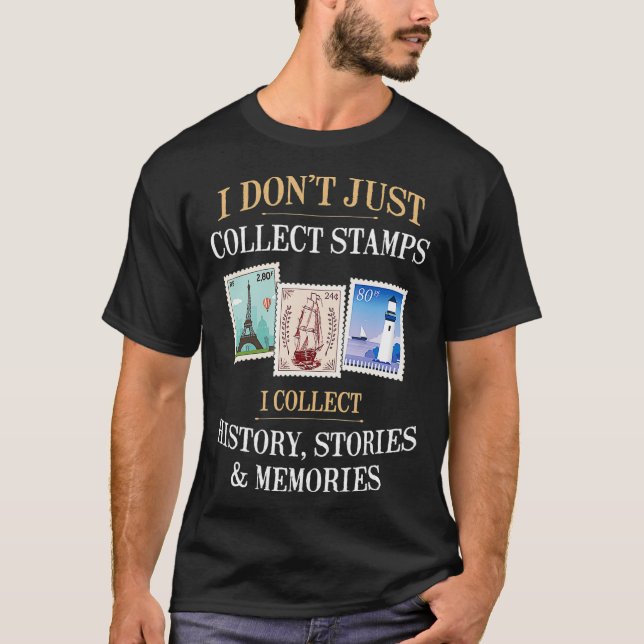 Philately Stamp Collecting Philatelist  T-Shirt (Front)