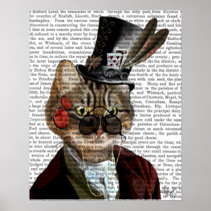Phileas Feline Steampunk Cat & Top Hat Poster