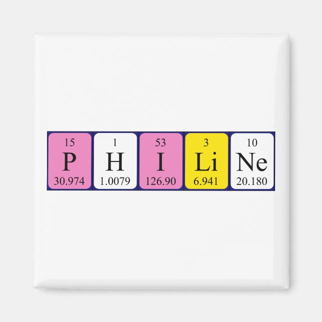 Philine periodic table name magnet (Front)
