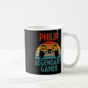 Philip Gift Name Personalised Funny Gaming Geek Bi Coffee Mug