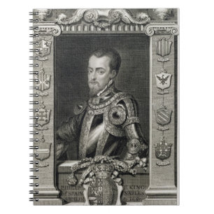 Philip II (1527-98) King of Spain from 1556, engra Notebook