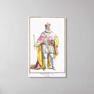 Philip II (1527-98) King of Spain from 'Receuil de Canvas Print