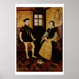 Philip II and Mary I, 1558 Poster