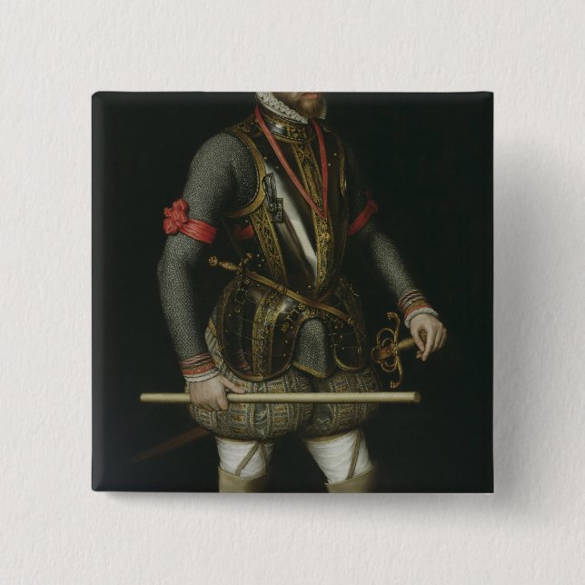 Philip II  of Spain 15 Cm Square Badge (Front)