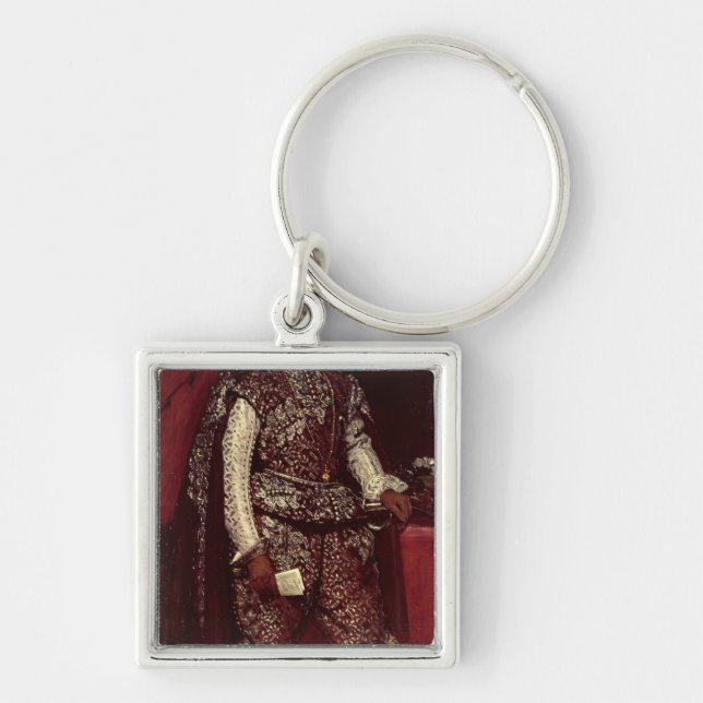 Philip IV  of Spain in Brown and Silver Key Ring (Front)