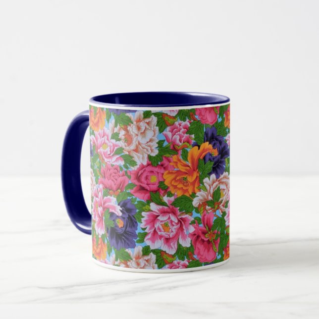 Philip Jacobs Fabric Peony Mug (Front Left)