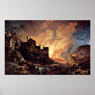 Philip James de Loutherbourg - Coalbrookdale Poster