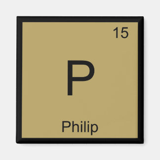 Philip Name Chemistry Element Periodic Table Magnet