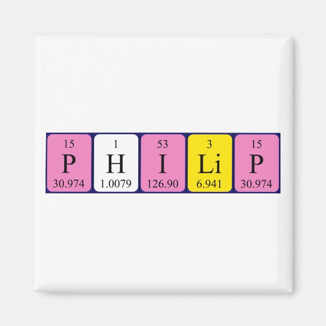 Philip periodic table name magnet (Front)