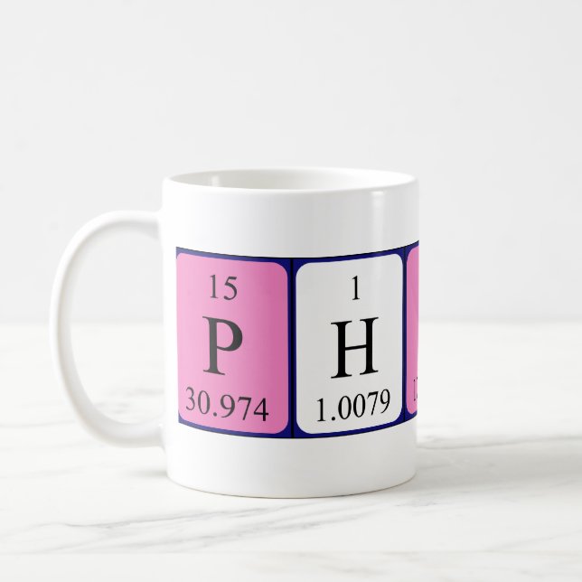 Philipa periodic table name mug (Left)