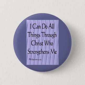 Philipians 4:13 6 cm round badge