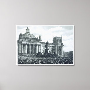Philipp Scheidemann (1865-1939) gives an address f Canvas Print
