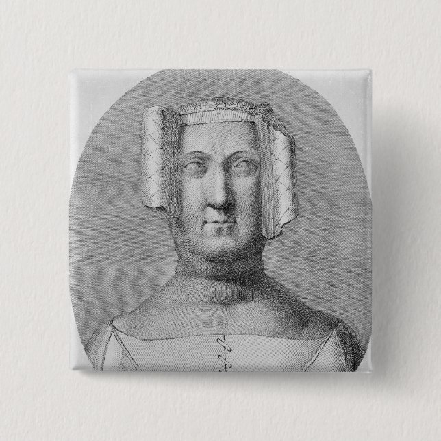 Philippa of Hainault 15 Cm Square Badge (Front)
