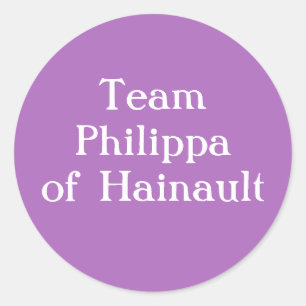 Philippa of Hainault, Queen of England  Classic Round Sticker