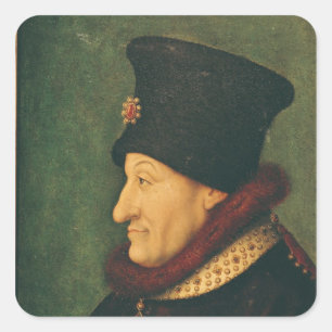 Philippe of France  Duke of Burgundy Square Sticker