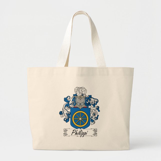 Philippi Family Crest Large Tote Bag (Front)