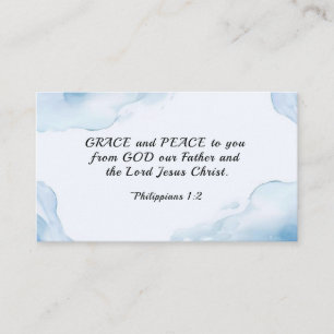 Philippians 1:2-3 Grace and Peace to You, Bible Business Card