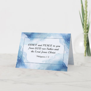 Philippians 1:2-3 Grace and Peace to You, Bible Card