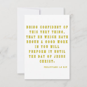Philippians 1:6 KJV Bible Scripture Greeting Card