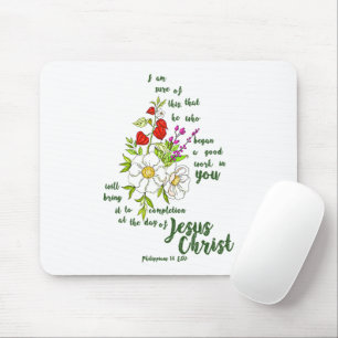 Philippians 1:6 mouse mat