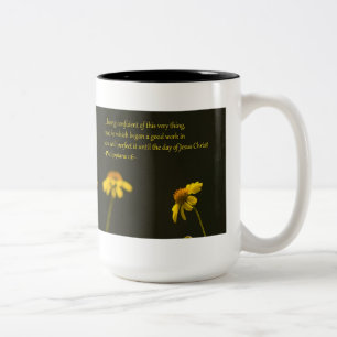Philippians 1:6 Two-Tone coffee mug