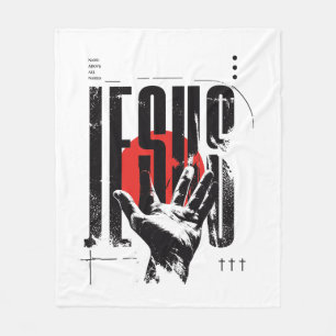 Philippians 2:9 Name Above All Names Retro Grunge Fleece Blanket