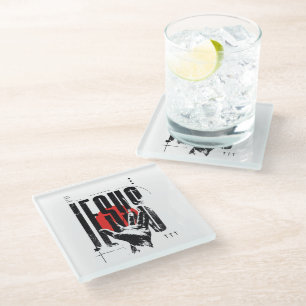 Philippians 2:9 Name Above All Names Retro Grunge Glass Coaster