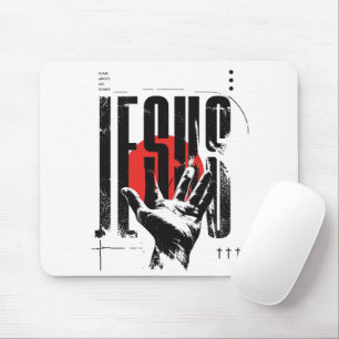 Philippians 2:9 Name Above All Names Retro Grunge Mouse Mat