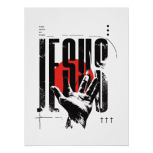 Philippians 2:9 Name Above All Names Retro Grunge Poster