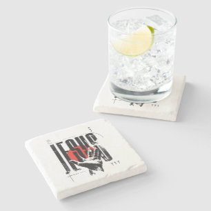 Philippians 2:9 Name Above All Names Retro Grunge Stone Coaster