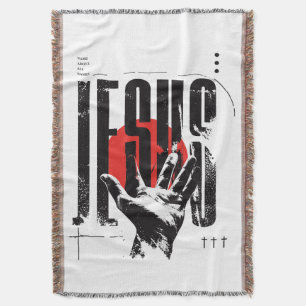 Philippians 2:9 Name Above All Names Retro Grunge Throw Blanket