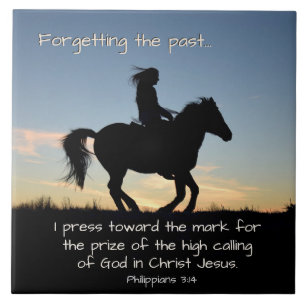 Philippians 3:13-14 I press towards the mark, Hors Tile