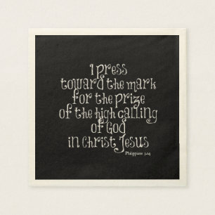 Philippians 3.14 Bible Verse Napkin