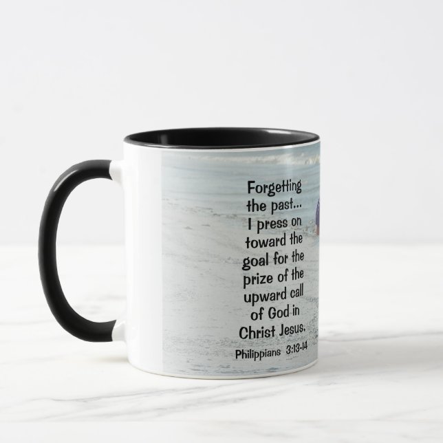 Philippians 3:14 Call of God, Girl Running Mug (Left)