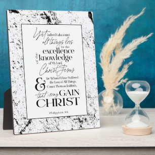 Philippians 3:8 "GAIN CHRIST" Scripture Tabletop Plaque