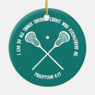 PHILIPPIANS 413 - LACROSSE CERAMIC TREE DECORATION