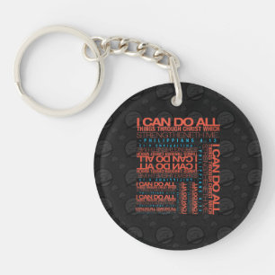 Philippians 4:13 Acrylic Round Keychain