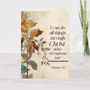 Philippians 4:13 All things through Christ Bible Card