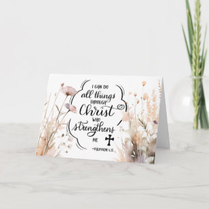 Philippians 4:13 All things through Christ Bible Card