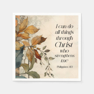 Philippians 4:13 All things through Christ Bible Napkin