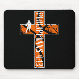 Philippians 4 13 basketball men women boys g t mouse mat