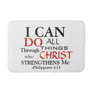 PHILIPPIANS 4:13 BATH MAT