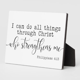 Philippians 4:13 Bible Scripture Farmhouse Sign Plaque